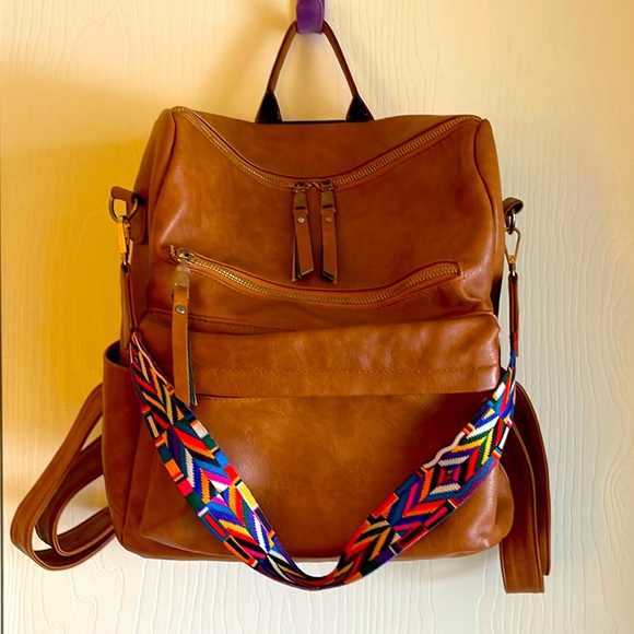 Handbags - Brown leather backpack